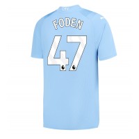 Camisa de Futebol Manchester City Phil Foden #47 Equipamento Principal 2023-24 Manga Curta